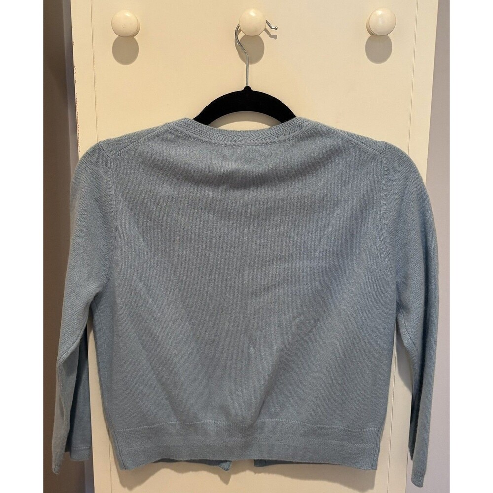 Boden 100% Cashmere Button Up crew Cardigan Sweater, Oyster Buttons, Sz S - Picture 3 of 5